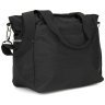 Велика жіноча текстильна сумка чорного кольору з довгими ручками Confident 77598 - 3