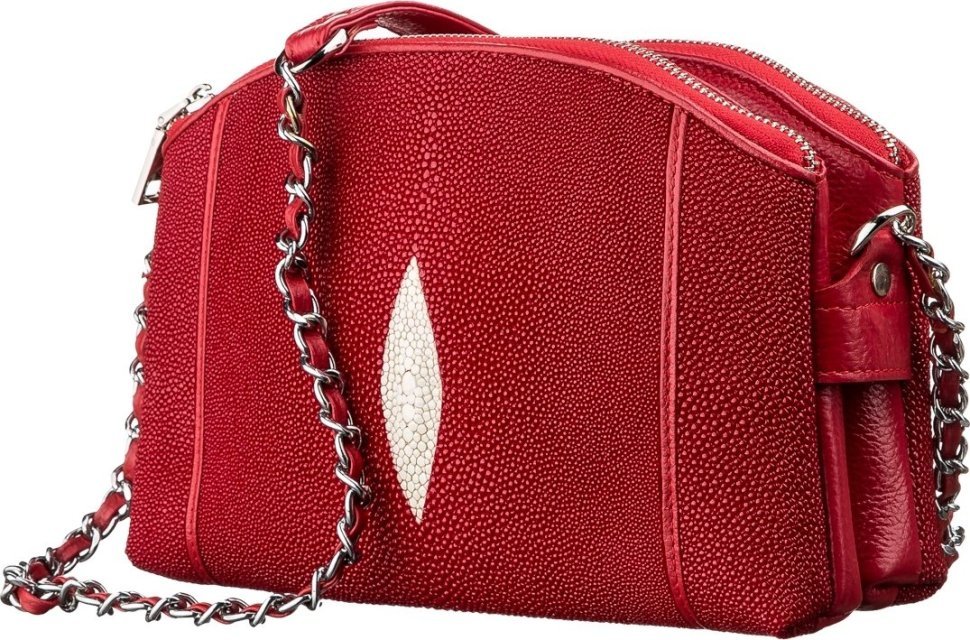 Яркая сумка красного цвета из натуральной кожи морского ската STINGRAY LEATHER (024-18217) фото №2 Яркая сумка красного цвета из натуральной кожи морского ската STINGRAY LEATHER (024-18217) modnotak фото №2