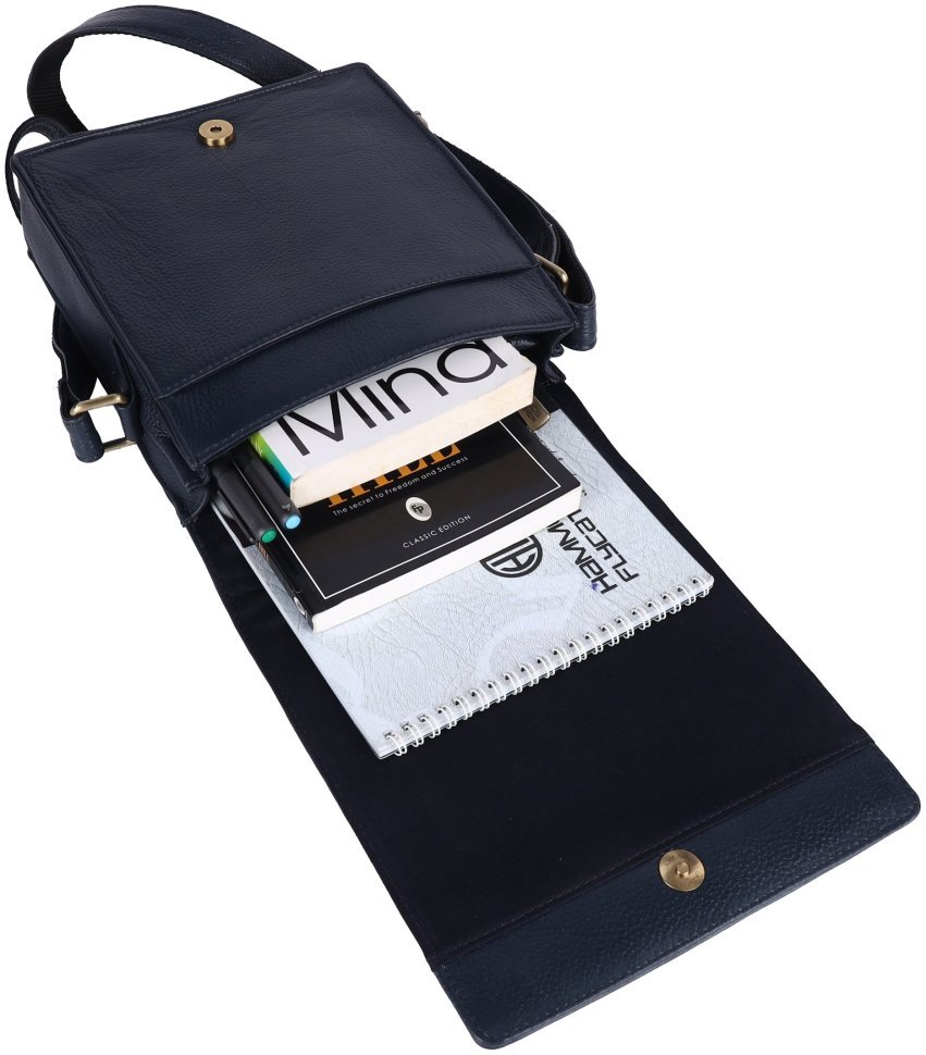 Повседневная мужская сумка планшет синего цвета с клапаном на магните Hammonds Flycatcher SB1159 107998 modnotak фото №7