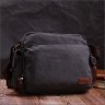 Мужская сумка-мессенджер из плотного текстиля в черном цвете Vintage 2422204 - 7