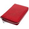 Кожаный лаковый кошелек красного цвета KARYA (1147-074) - 3