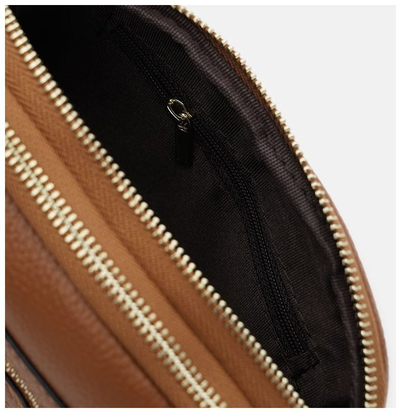 Повседневная женская сумка из натуральной кожи рыжего цвета Borsa Leather 108898 фото №5 Повседневная женская сумка из натуральной кожи рыжего цвета Borsa Leather 108898 modnotak фото №5