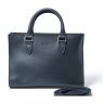 Жіноча шкіряна сумка темно-синього кольору з короткими ручками BlankNote Fancy 78998 - 1