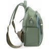 Фисташковый кожаный женский рюкзак-сумка KARYA (19621) - 3