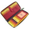 Большой женский кошелек из натуральной кожи с вышитыми разноцветными цветами Visconti Rhode 69298 - 2