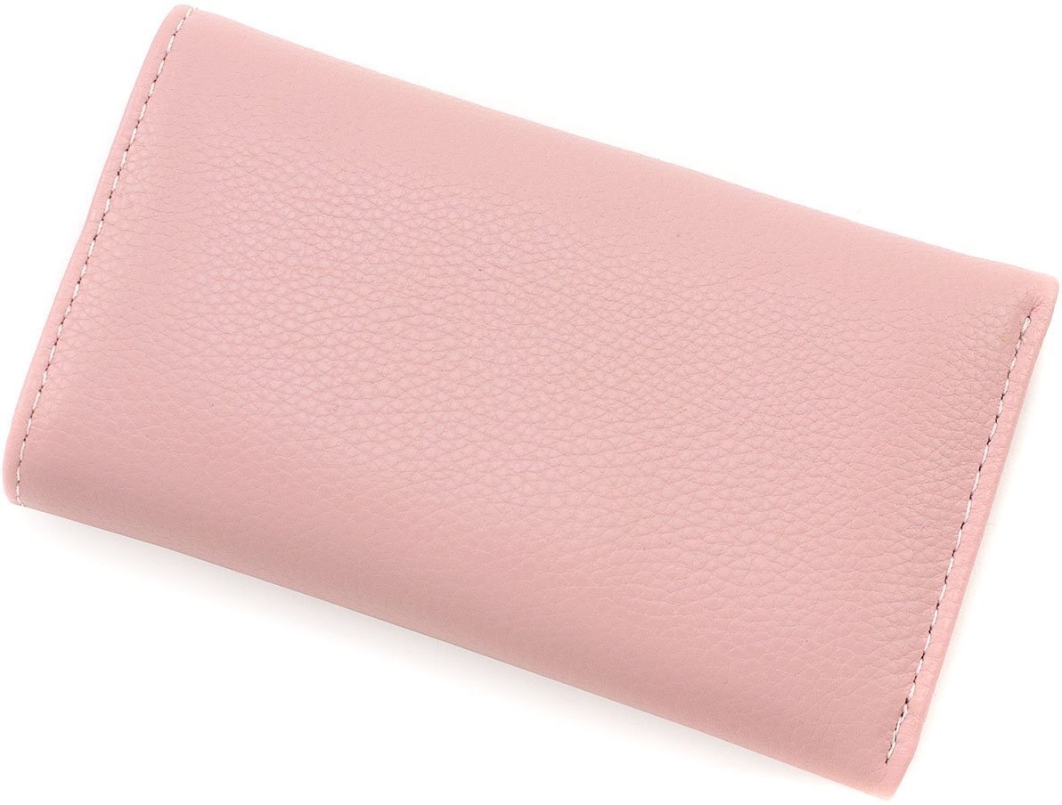 Жіноча вертикальна світло-рожева ключниця з натуральної шкіри ST Leather (14033)