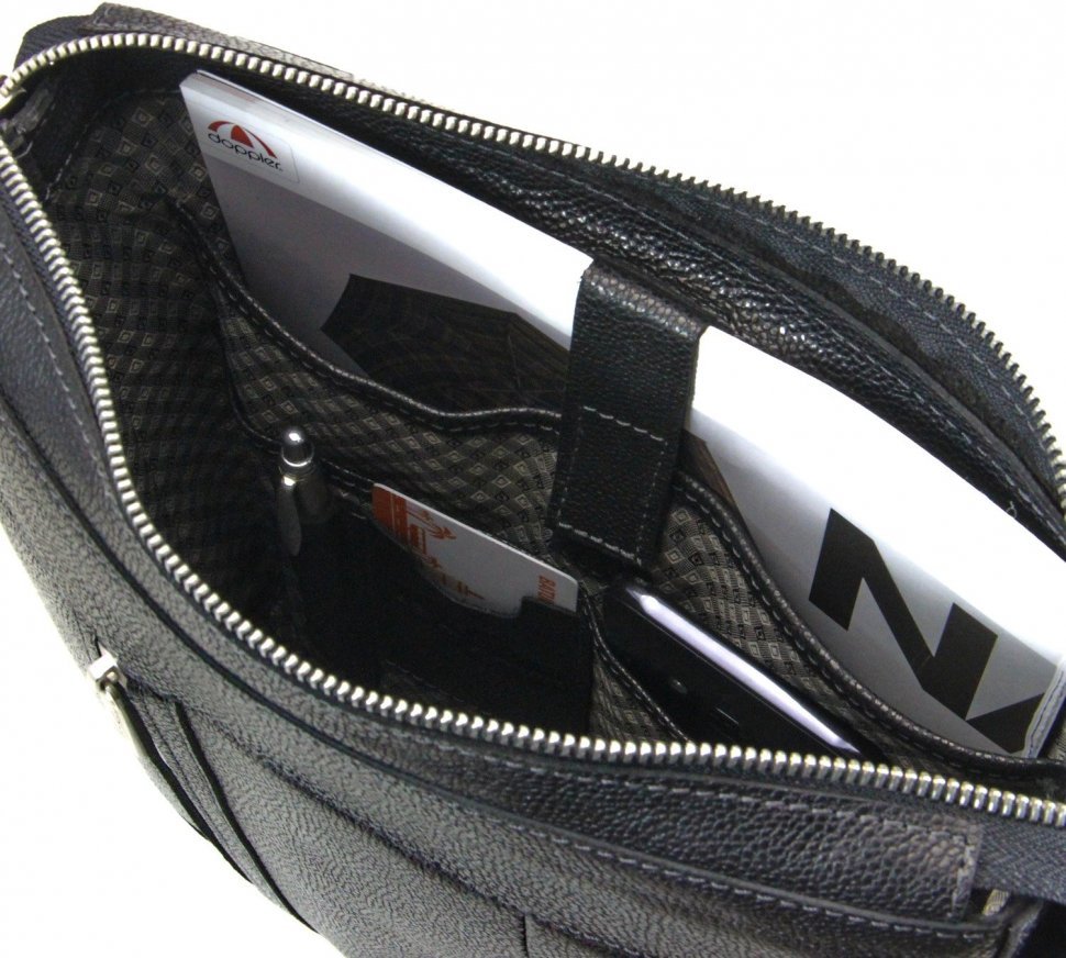 Добротная мужская сумка-планшет из натуральной кожи высокого качества Tom Stone (10999)