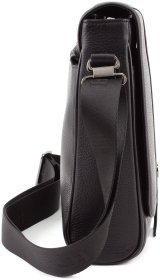 Повсякденна шкіряна чоловіча сумка з великим клапаном H.T Leather (10197)