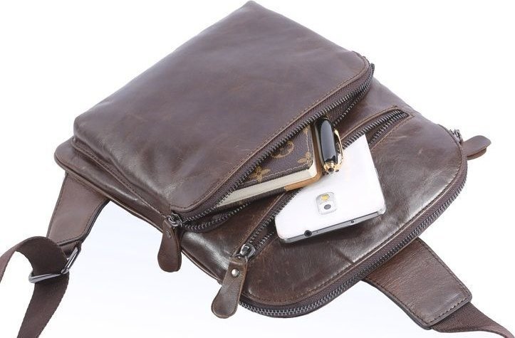 Удобная мужская сумка рюкзак через одно плечо VINTAGE STYLE (14185)