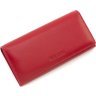 Яскравий просторий жіночий гаманець червоного кольору з натуральної шкіри Marco Coverna (17132) - 3