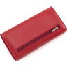 Яскравий просторий жіночий гаманець червоного кольору з натуральної шкіри Marco Coverna (17132) - 4