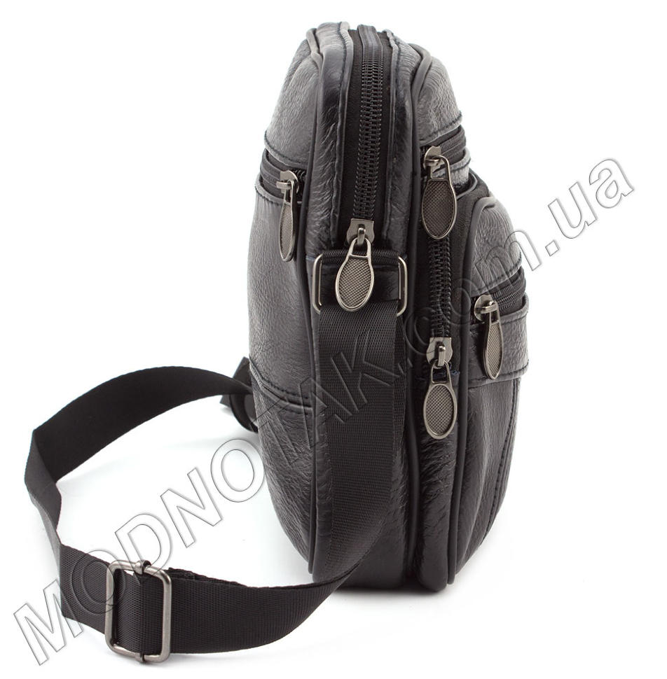 Шкіряна бюджетна сумка на плече Leather Collection (10042)