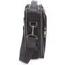 Чоловіча сумка-барсетка чорного кольору з натуральної шкіри на два відділення HT Leather (62199) - 2