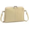Женская кожаная сумочка крос боди Grande Pelle 102299 (бежевая) modnotak фото - 1