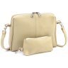 Женская кожаная сумочка крос боди Grande Pelle 102299 (бежевая) modnotak фото - 2