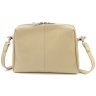 Женская кожаная сумочка крос боди Grande Pelle 102299 (бежевая) modnotak фото - 4