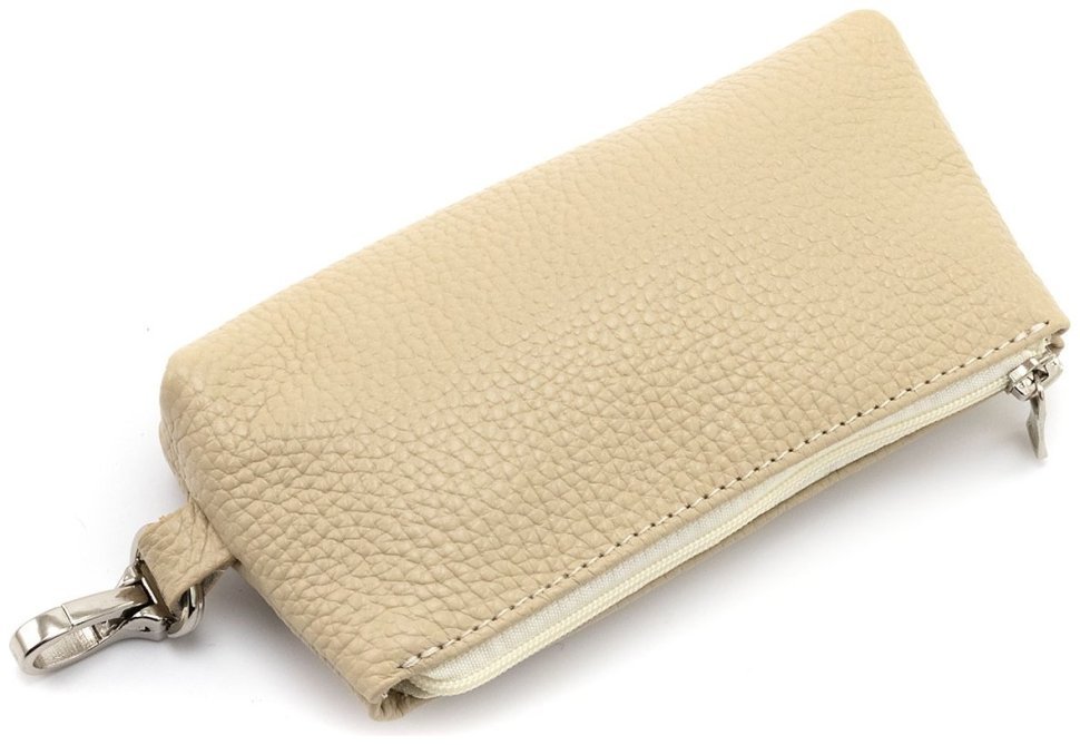 Женская кожаная сумочка крос боди Grande Pelle 102299 (бежевая) modnotak фото №5