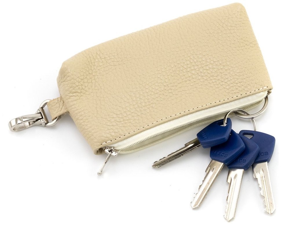 Женская кожаная сумочка крос боди Grande Pelle 102299 (бежевая) modnotak фото №6