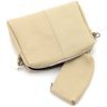 Женская кожаная сумочка крос боди Grande Pelle 102299 (бежевая) modnotak фото - 9