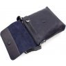 Удобная сумка-планшет из натуральной кожи темно-синего цвета Grande Pelle (12419) - 6