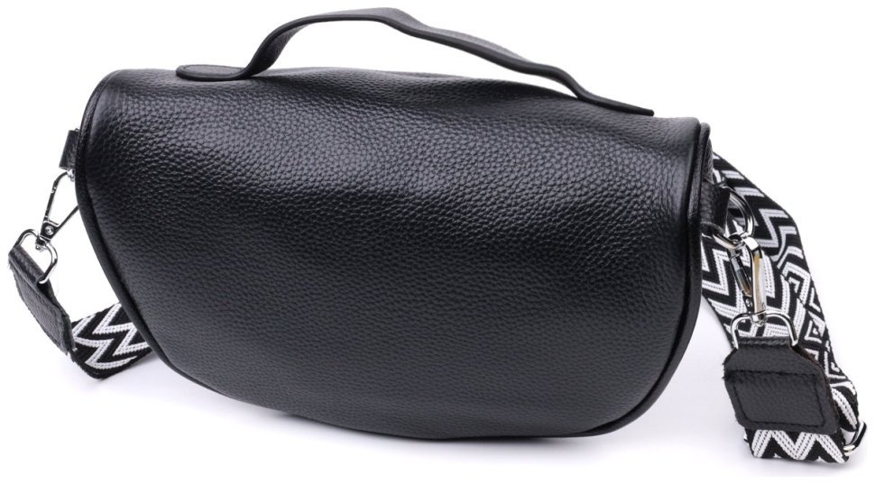 Женская сумка через плечо из натуральной кожи в классическом черном цвете Vintage 2422655 фото №2 Женская сумка через плечо из натуральной кожи в классическом черном цвете Vintage 2422655 modnotak фото №2