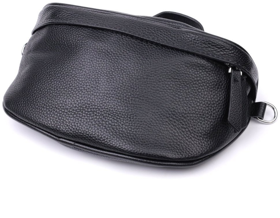 Женская сумка через плечо из натуральной кожи в классическом черном цвете Vintage 2422655 фото №5 Женская сумка через плечо из натуральной кожи в классическом черном цвете Vintage 2422655 modnotak фото №5