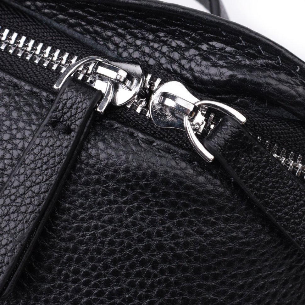 Женская сумка через плечо из натуральной кожи в классическом черном цвете Vintage 2422655 фото №6 Женская сумка через плечо из натуральной кожи в классическом черном цвете Vintage 2422655 modnotak фото №6