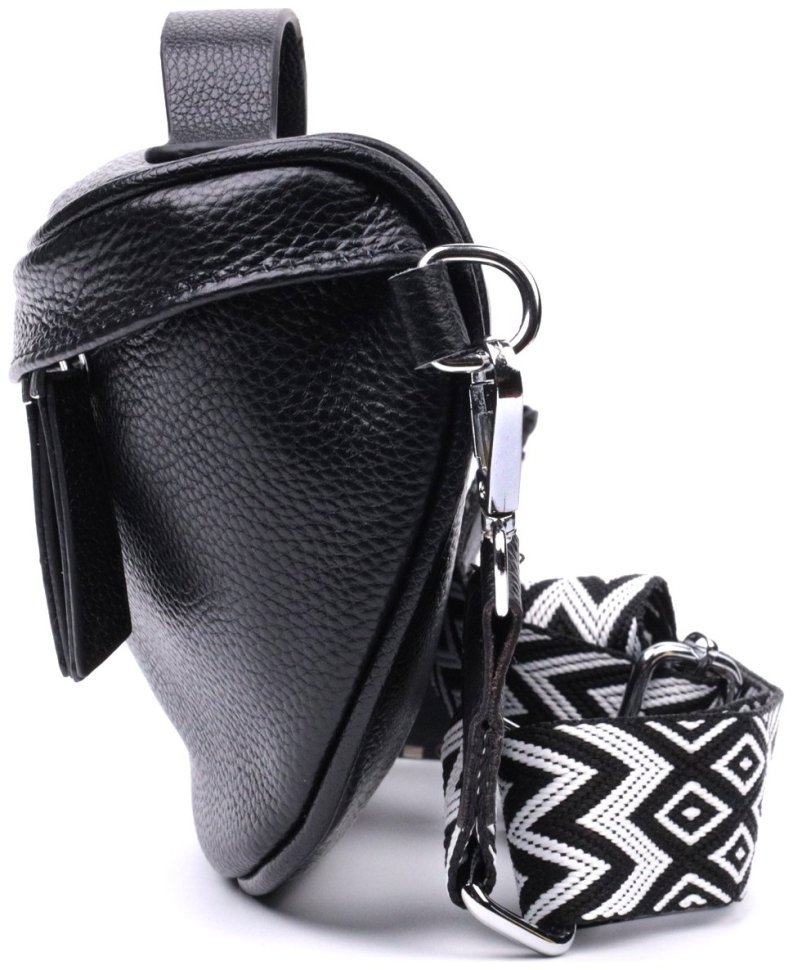 Женская сумка через плечо из натуральной кожи в классическом черном цвете Vintage 2422655 фото №8 Женская сумка через плечо из натуральной кожи в классическом черном цвете Vintage 2422655 modnotak фото №8