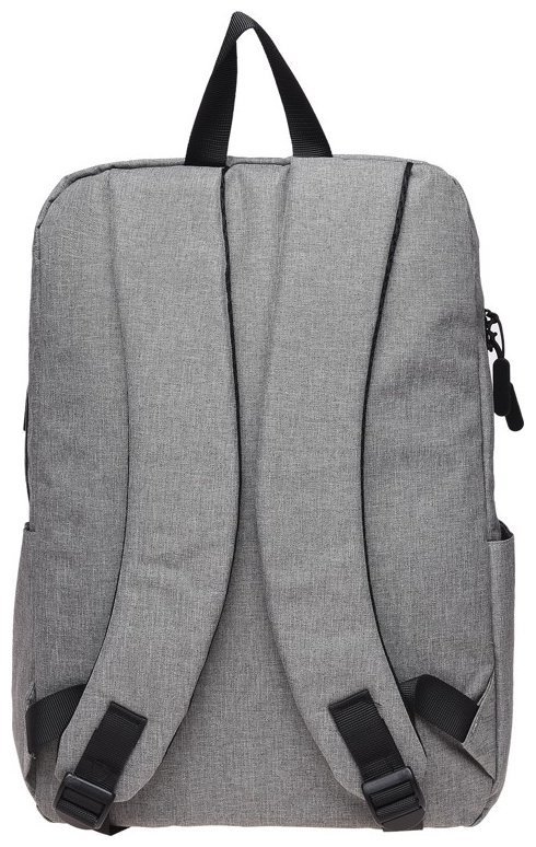 Сірий текстильний чоловічий рюкзак з USB-роз'ємом Remoid 72999