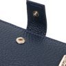 Вертикальний чоловічий гаманець середнього розміру із натуральної шкіри флотар у синьому кольорі CANPELLINI (2421735) - 3
