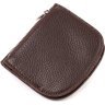 Компактний гаманець із натуральної шкіри флотар коричневого кольору з монетницею CANPELLINI (2421835) - 1