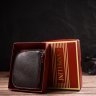 Компактний гаманець із натуральної шкіри флотар коричневого кольору з монетницею CANPELLINI (2421835) - 8