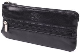 Ключница на два отделения из итальянской кожи Tony Perotti 103299 Черный