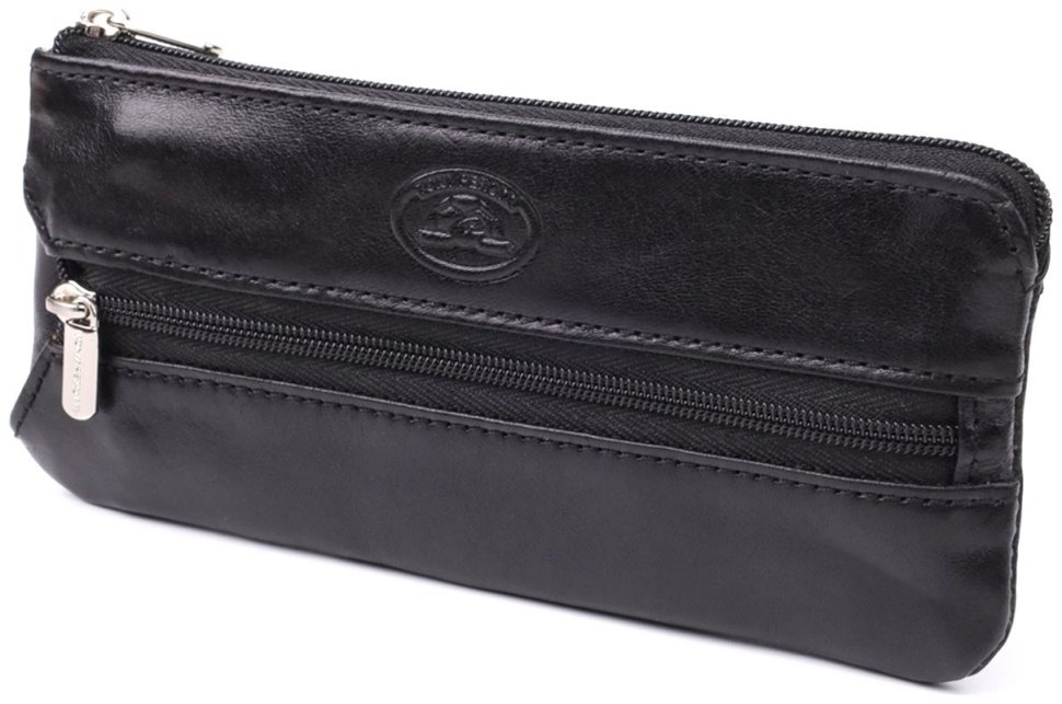 Ключница на два отделения из итальянской кожи Tony Perotti 103299 Черный modnotak фото №1