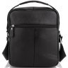 Мужская черная сумка-барсетка из натуральной кожи с выраженной фактурой Tiding Bag (15770) - 3