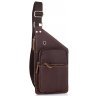 Мужской кожаный слинг коричневого цвета в винтажном стиле Tiding Bag (15840) - 1
