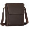 Мужская сумка-мессенджер через плечо из матовой винтажной кожи Tiding Bag 7055DB - 1