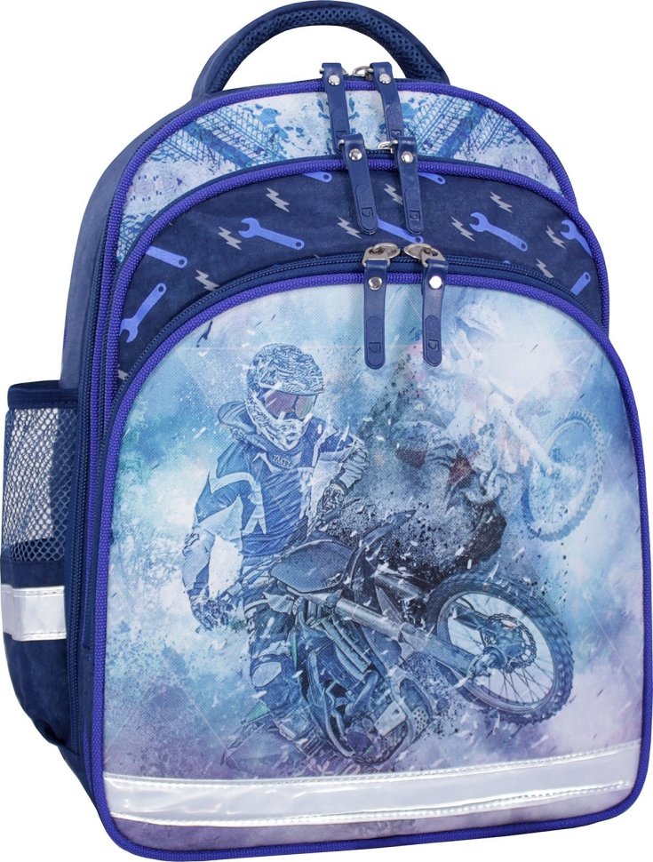 Шкільний рюкзак для хлопчиків у синьому кольорі з принтом Bagland (53699)