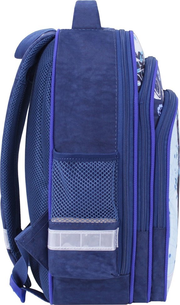 Шкільний рюкзак для хлопчиків у синьому кольорі з принтом Bagland (53699)