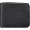 Мужское портмоне черного цвета из винтажной кожи без фиксации BlankNote (12589) - 1