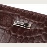 Місткий гаманець з натуральної шкіри коричневого кольору з тисненням під крокодила BOND (2421982) - 3