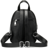 Компактний жіночий рюкзак з натуральної шкіри чорного кольору Vintage (20053) - 3