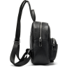 Компактный женский рюкзак из натуральной кожи черного цвета Vintage (20053) - 4