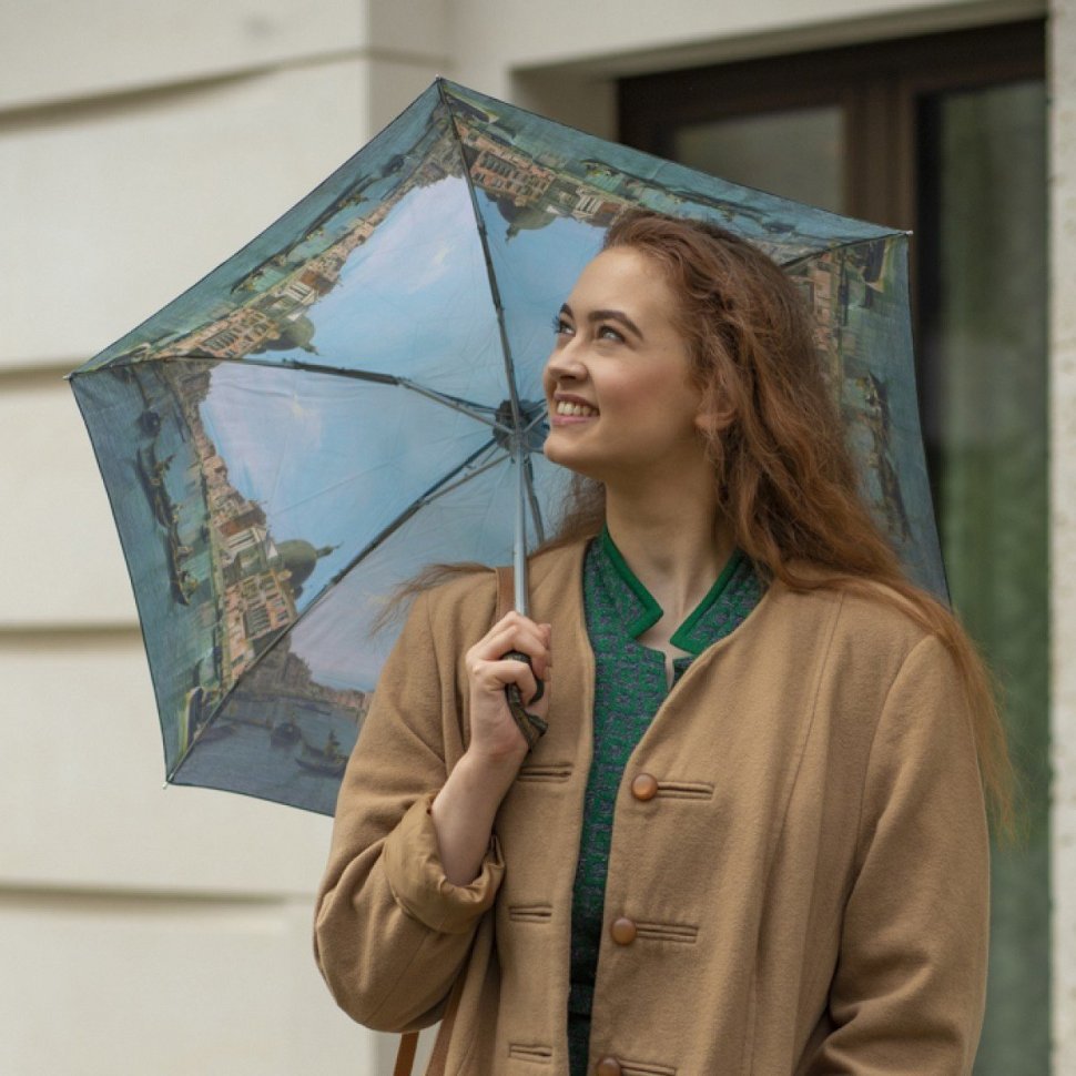 Мини-зонт женский Fulton L794-041291 National Gallery Tiny-2 Canaletto Venice (Разноцветный с рисунком "Венеция", механика) 94299 modnotak фото №2