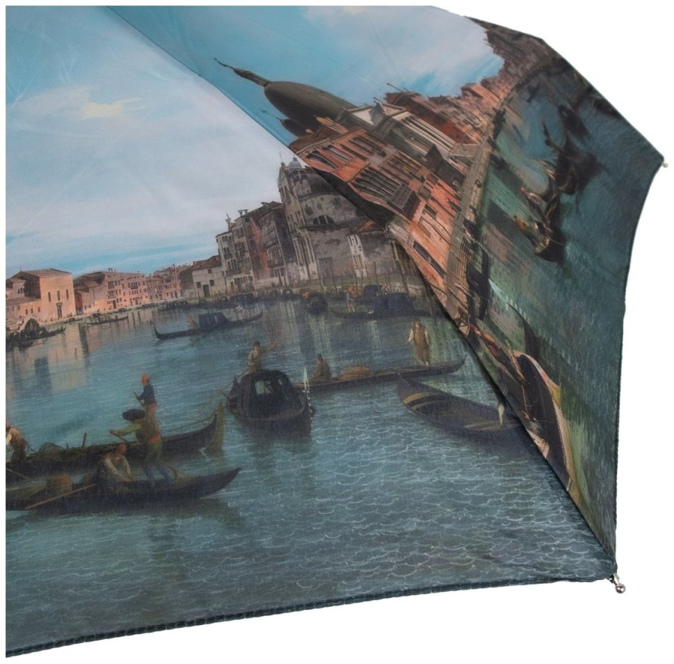 Мини-зонт женский Fulton L794-041291 National Gallery Tiny-2 Canaletto Venice (Разноцветный с рисунком "Венеция", механика) 94299 modnotak фото №12