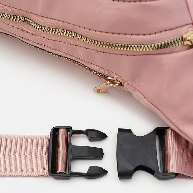 Стеганая сумка на пояс из качественного текстиля для женщин Monsen 104499 розового цвета modnotak фото №4