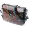 Разноцветная кожаная женская сумка-кроссбоди с фактурой под змею KARYA (2420885) - 1