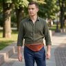 Стильная мужская сумка на пояс из винтажной кожи рыжего цвета Shvigel 95099 modnotak фото - 12