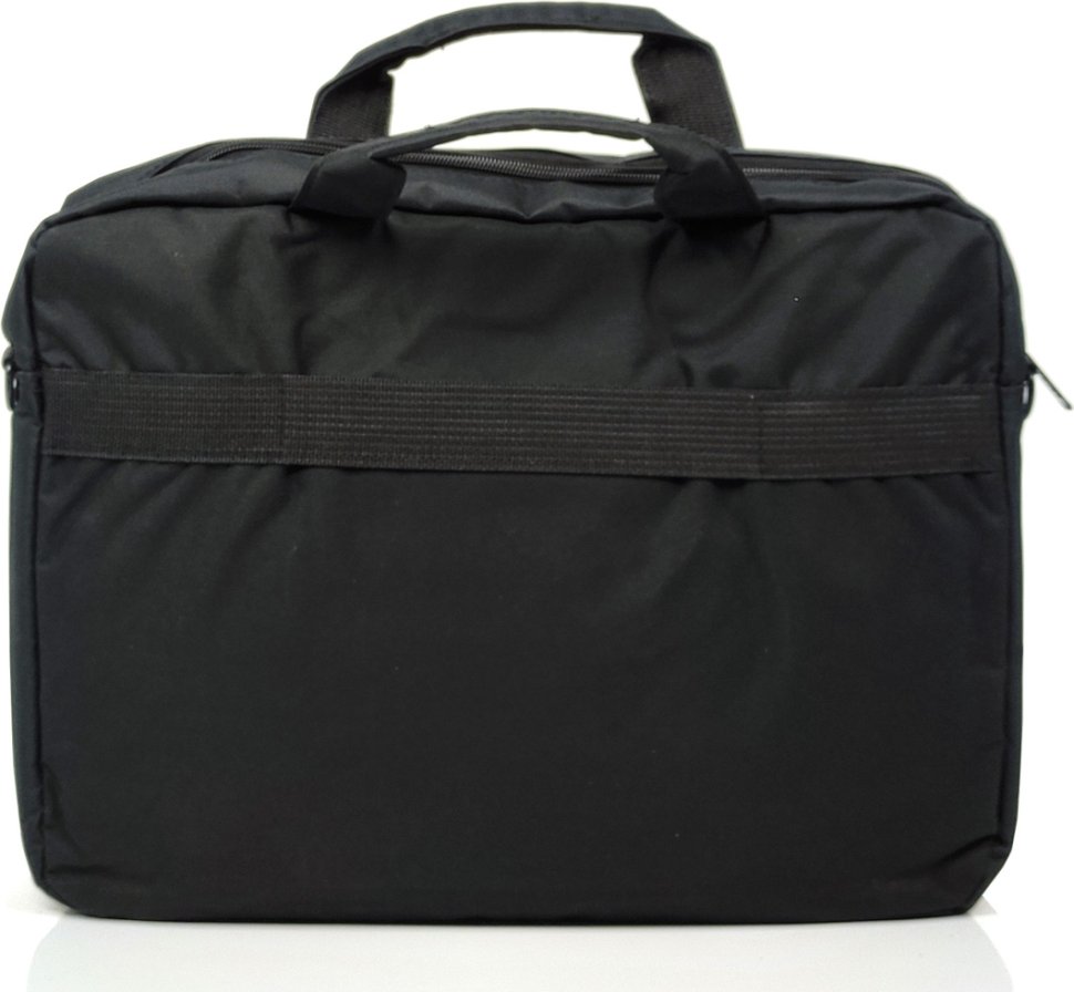 Тканевая сумка для ноутбука 15 дюймов в черном цвете с ручками Tiding Bag (21234)
