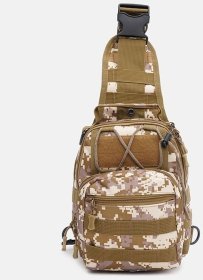 Чоловіча тактична сумка-слінг із текстилю з принтом піксель - Monsen (55999)